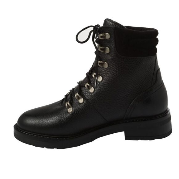 NEW IN BOX FAT FACE HARPER HIKER BOOTS BLACK LEATHER SIZE 9 WMNS - Picture 3 of 7